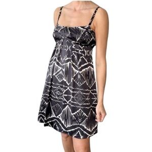 NWT Vtg 90s Y2K Cynthia Steffe pure Silk Geometric Print Babydoll Dress 6